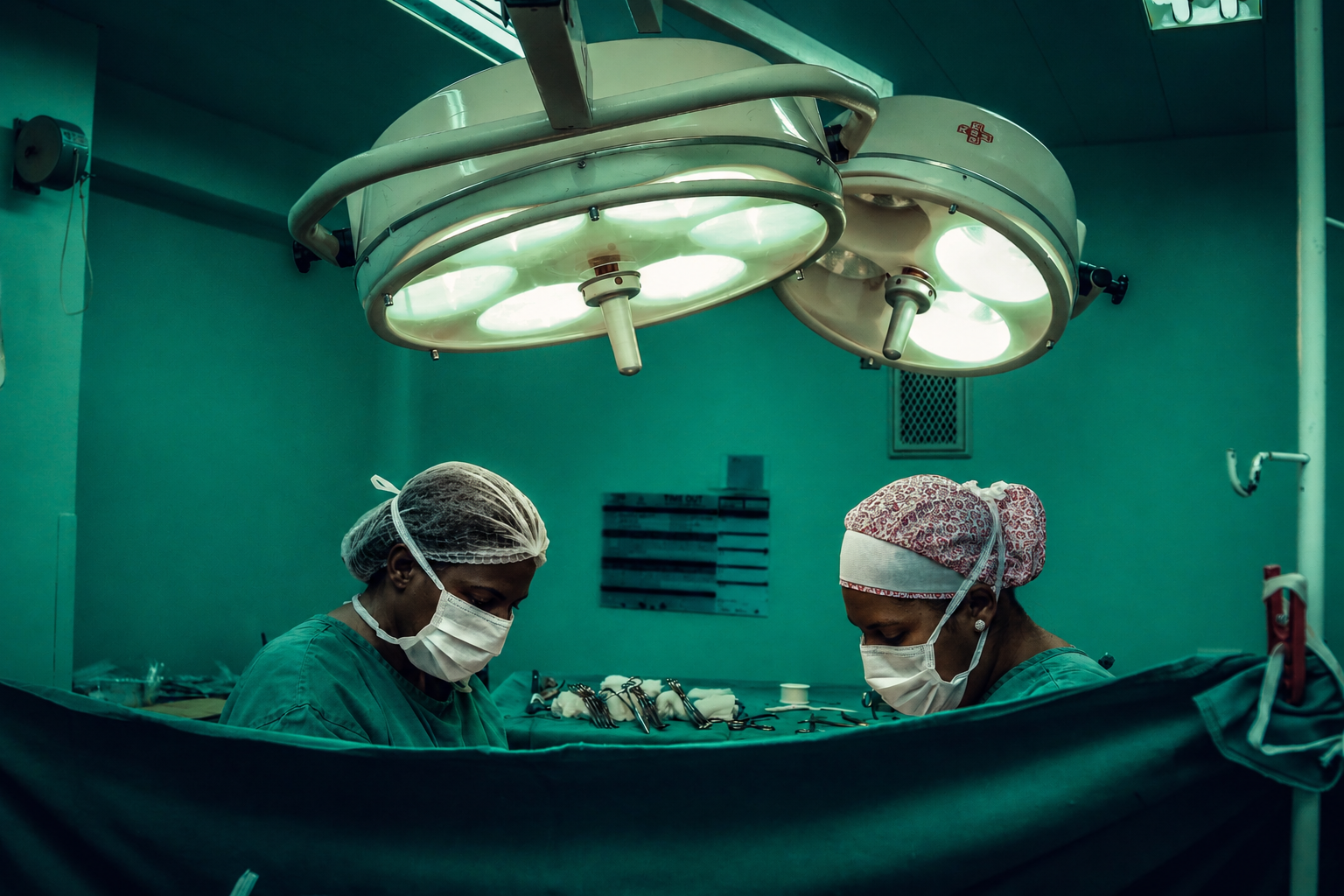 Doctor reviewing clinical patient care